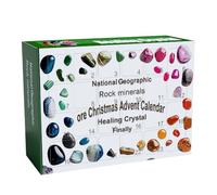 Akfldms Christmas Advent Calendar, Crystal Ore 24 Days Christmas Countdown Calendar, Minerals Gift Box, Advent Calendar Toy