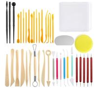 Akfldms Clay Tools Kit,40PCS Pottery Tools for Kids and Adults, Air Dry Polymer Clay Tools, for Dotting Clay Sculpting Tools