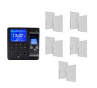 Akfldms Clock Recorder 125Khz RFID Biometric Fingerprint Time Attendance Check in Recognition Door Access Control Time Recording