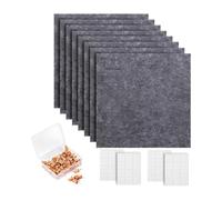 Akfldms Cork Board Wall Felt Board Tile with 60 Push Pins and Safe Removable Adhesive Labels for Bulletin Board in B