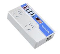 Akfldms DC 12V/24V to AC 220V Auto Power Convert 2000W with 4 USB Ports Socket Car Power Adapters White