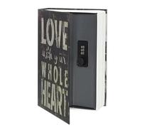 Akfldms Decorative Book Safe Box with Password Lock, Vintage Faux Book Hidden Safe for Decoration, Secret Diversion Book,A Easy to Use