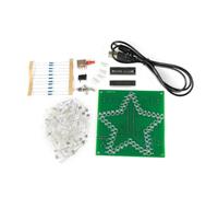 Akfldms DIY Electronic Kit Soldering Suite Colorful Five-Pointed Star LED Flashing Marquee Light Circuit Board Kit,Without Shell