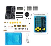 Akfldms DIY Pixel Game Kit+Voice Mini Pixel Game Console Electronics DIY Kit Soldering Project Practice Solder Learning Set B