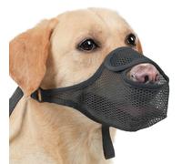 Akfldms Dog Muzzle Anti-Bite Strap Breathable Mesh Dog Mouth Cage Scavenging Prevention Long Mouth Pet Mouth Mask Black, S
