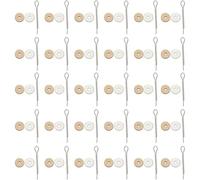Akfldms Doll Making Supplies 30 Set 11.5mm Rotatable Pin Connectors Cotter Pins Joints Fibreboard Disks for Plush Doll Creation
