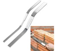 Akfldms Double Ended for Cement Pointing Trowel for Cement Pointing Tool- Brick Jointer 3/8" X 1/4" and 1/2" X 5/8" Masonry Tools Steel