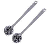 Akfldms Double-Sided Bath Brush 2pcs Silicone Long-Handled Cleaning Massage Brush Scrub and Scrub Tool Lazy Back B