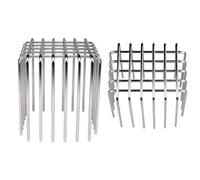 Akfldms Downspout Gutter Guard 304 Stainless Steel-Adjustable Height& Flexible Openings, 2-Pack for 2" to 3" Pipe Systems