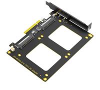 Akfldms Dual U.2 SSD to PCIe 4.0 X8 Adapter, Support 2 X U.2 SSD or Soft, Without PCI-E Splitter Function