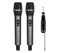 Akfldms Dynamic Handheld Wireless Microphones, Mic U-Band Microphone for Singing, Show, Meeting