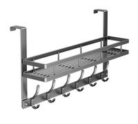 Akfldms Easy-Install Multifunctional Over-The-Door Storage Rack-Metal Hooks for Bedroom, Bathroom& Kitchen Space Organization