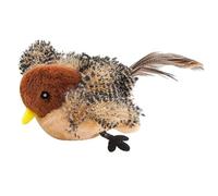 Akfldms Electronic Cat Toy Interactive Sparrow Shaped Bird Simulation Sound Toy Plush Cats Pets Teasing Toys Kitten Chirping Toy