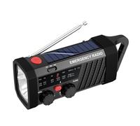 Akfldms Emergency Radio Hand-Cranked Generator Radio AM/FM/SW & Flashlight Solar/Hand Crank Charging for Outdoor Survival