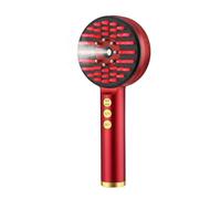 Akfldms EMS Vibration Scalp Massage Comb Nano Atomized Portable Red Blue Light Follicle Comb Massager Anti Loss