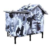 Akfldms Enclosed Cave Cat House for Outdoors Windproof Outdoor Over-Ground Pet Shelter for Patio Backyard Garden Park