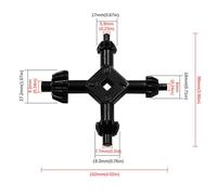 Akfldms Enhanced& Controlled 2pcs 4-in-1 Drill Chuck Key Set for Electric Drills in 3/8, 1/2, 3/4, 1 Inch Sizes