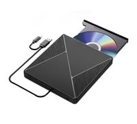 Akfldms External DVD Drive USB3.0 CD-ROM Burner Portable Dual Interface Type-C USB CD DVD Burner for Laptop PC