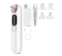 Akfldms Face Pore Cleanser Cleaning Kit for Sensitive Skin, Includes 4 Replaceable Heads& Stainless Steel Blackhead Removal Tool