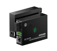 Akfldms Fiber Optic Media Converter- Singlemode Simplex 1 Pair 10/100M Converter Transceiver over Single Fiber 20km Length