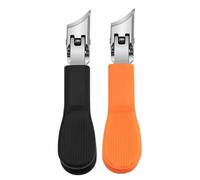 Akfldms Fingernail Clippers for Men Stainless Steel Heavy Duty Toenail Clippers No Splash Nail Cutter Slanted Long Handle