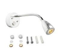 Akfldms Flexible Gooseneck USB RV Reading Light DC10-30V 3W 3-Tone LED Interior Lights for Campers RV and Boats B