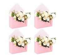 Akfldms Floral Envelope Box Empty for Bouquet Packaging Flower Paper Box 4Pcs for Valentine' S Day, for Mother' S Day Wedding Party