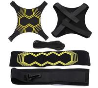 Akfldms Football Kick Aid Trainer Adjustable Belt with Elastic Rope Hand-Free Sole Practice Equipment Fits Ball Sizes 3 4 5