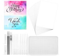 Akfldms for Brush Lettering, Calligraphy Watercolor Paper Art Kit- Create Waterwashed Water Color Backgrounds Cards