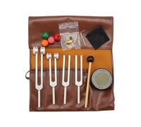 Akfldms For Healing,Sound Therapy Tuning Forks 4 Pack Set 128Hz, 256Hz, 512Hz, 528Hz Chakra Tuning Forks for Body Style 3