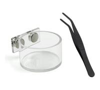 Akfldms For Hermit Tiny Reptile Compatible Jumping Spider Feeding Dish Water Food Dispenser Kit with Tongs for Terrarium Decoration