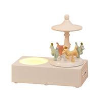 Akfldms For Home Bedroom Decor Cute Carousel Speaker Wireless Bluetooth 5.0 with Light 1200mAh Battery