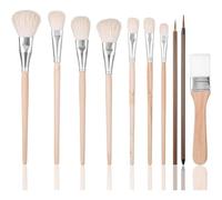 Akfldms for Oil Painting Brush Set 20Pcs Pottery Glaze Soft Bristle Ceramic Acrylic Watercolor Art Paintbrush