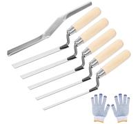 Akfldms for Pointing Trowel 6 Pcs Pointer Trowel Set, Mortar Repair and Masonry Tools for Pointing Trowel for Brick Jointer Cement Tool