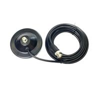 Akfldms For Walkie Talkie BNC Magnetic Mount Base Adapter with 9CM Base 5M Coaxial Cable Extension