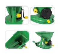 Akfldms Gardener Hand-Held Seed Spreader 1.5L 5Gear Saving Portable Spreader Lawn Hand Powered Spreader Hand Crank Seeder Easy Install Easy to Use