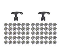 Akfldms Golf Spikes Set Includes 60 Pcs Golf Cleats Replacement Golf Cleats Spanner Metal Thread Screw 6 mm Dia Golf Spike Too