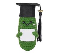 Akfldms Hand-Hooking Cute Plush Dolls, Cute Knit Plush Doll Decoration, Doctoral Hat Cucumber 2024 Pendant