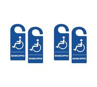Akfldms Handicap Parking Sign 3.5 X 8.5 Inch Hanger Handicap Parking Permit Safety Sign 4Pcs Wheelchair Reserved Parking Tag