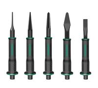 Akfldms Heavy Duty for Rock Carving& Stonework- -V Steel Anti-Shock Round Head Masonry Chisel-for Stone Chisel