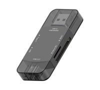 Akfldms High-Speed Card Reader 6in1 Type-C 3.1 to USB Adapter USB 3.0 for Computer Car Phone Four Ports Grey