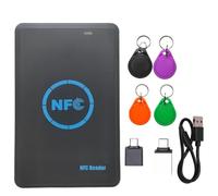 Akfldms IC/ID 13.56M 125K/HID 125K 5 Frequency RFID Smart Chip Duplicator+ 4xUID Keychain NFC Reader Copier Token Writer Clone
