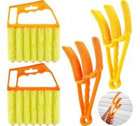 Akfldms Ideal for Housekeeping-Venetian Blind Cleaner Brushes(4pcs), Convenient Window Cleaning Set