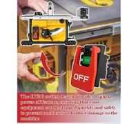 Akfldms Industrial On/Off Large Pushbutton Knee Paddle Safety Switch Power Tools Wood Machine Industrial on Off Large Push Button Paddle Switch for Wood Saw Machin, Power Tools, Fast Power Off