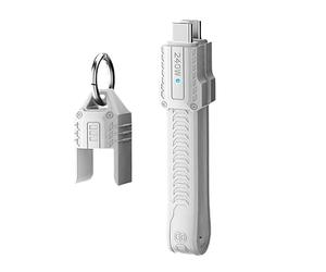 Akfldms Keychain Portable USB C to Type C Cable PD240W Fast Charge 80Gbps 8K 60Hz USB4 Power Bank Wire White