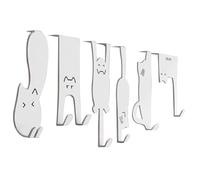 Akfldms Kitchen Cupboard Door Wall Hanger Storage Clothes Hat Key Artifact Behind the Door Punching-Free 6Piece