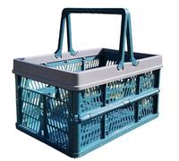 Akfldms Large Spring Outing Tote-Picnic Basket-Foldable Japanese Style for Shopping& Vegetables Blue
