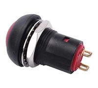 Akfldms Latching Waterproof 12mm Push Button Switch SPST 2A IP67, Red