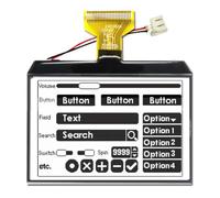 Akfldms Liquid Crystal Screen 3.4" 240x160 Dot Matrix Black on White for Instruments Meters Smart Devices