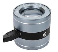 Akfldms Magnifier Scale Measuring Cylinder 10X HD Stamps Jewelry USB Rechargeable 6 LED Light